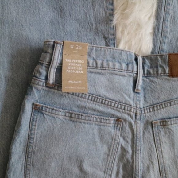 Madewell Blue Flare Wide Leg Jeans - Picture 8 of 8